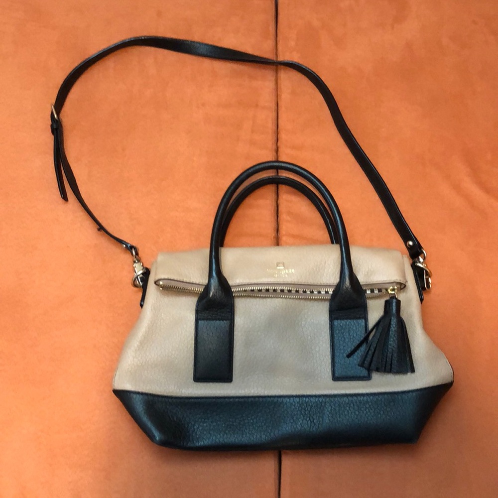 Kate Spade Taupe/Black Satchel